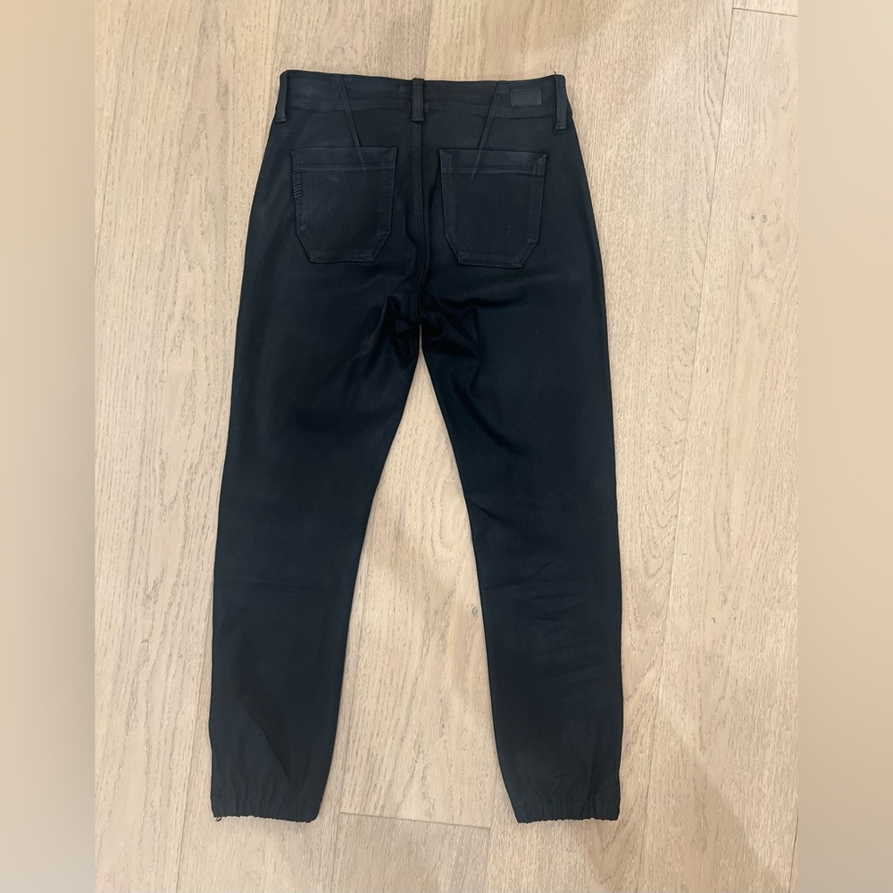 NWOT PAIGE Mayslie Jogger in Black Fog Luxe Coating - Picture 6 of 6